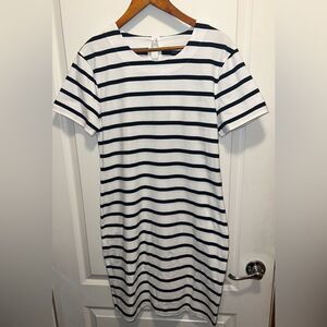 French Connection Black and White Striped Dress